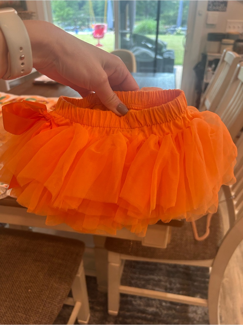 Pumpkin outfit with tutu for first birthday in fall!